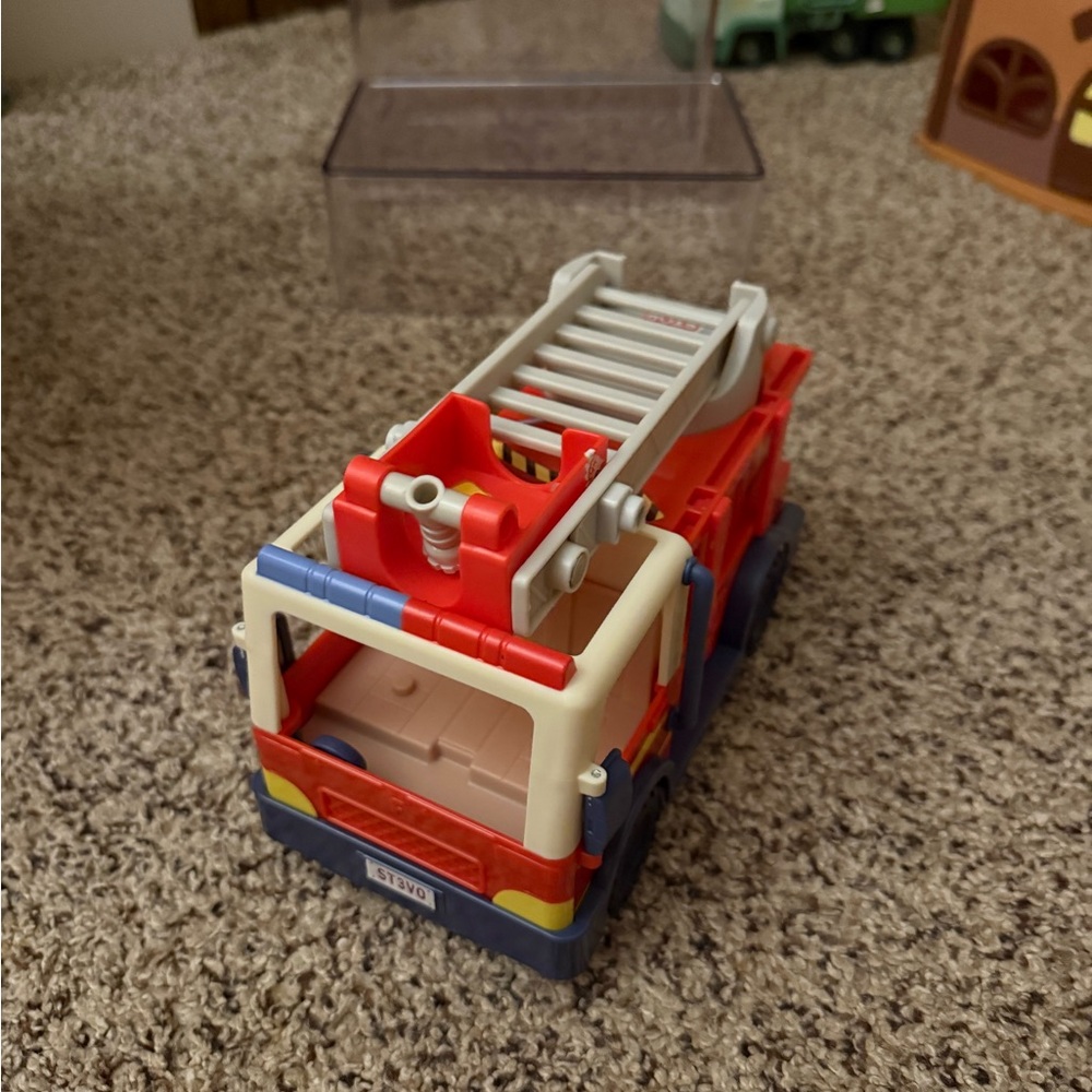 Red and White Fire Rescue Vehicle Toy